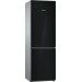 Bosch B10CB80NVB 800 Series 24 in. 10 cu. ft. Bottom Freezer Refrigerator in Black Glass, Counter Depth
